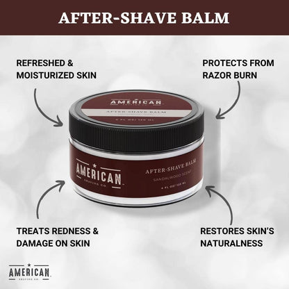 American Shaving Co. After Shave Balm for Smooth (Sandalwood Scent), Soothes and