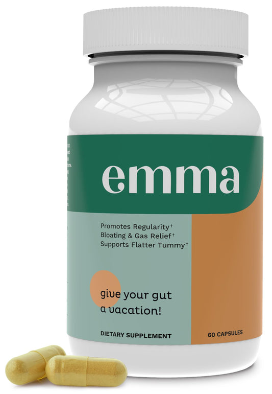 Emma Gut Health - Gas and Bloating Relief, Constipation, Leaky Gut Repair - Gut Cleanse 