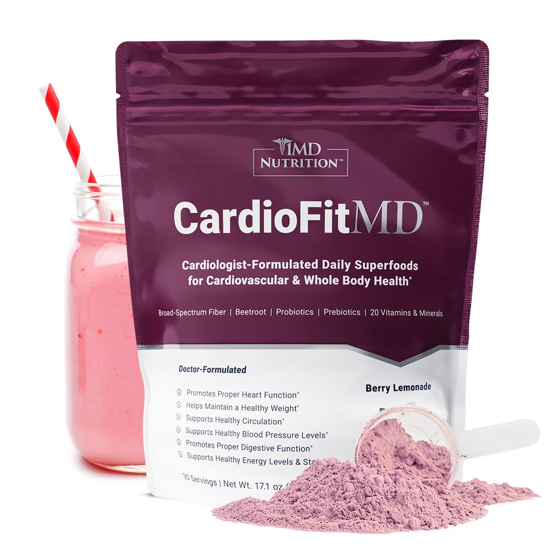 1MD Nutrition CardioFitMD - Vegan Beets Superfood Keto-Friendly Heart Health Powder 