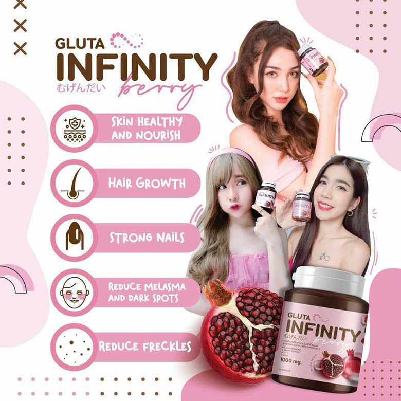 Gluta Infiniy 1000mg L-Glutathione Supplement Tripeptide Fish Collagen L-Glutamine Ascorbic