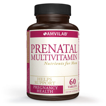 Amvilab Prenatal Multivitamin - One Serving a Day with All Essential Nutrients for Mom and Baby