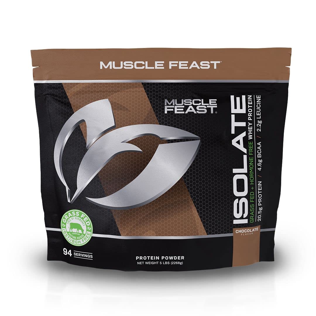 Muscle Feast Grass-Fed Whey Protein Isolate, All Natural Hormone Free Pasture Raised