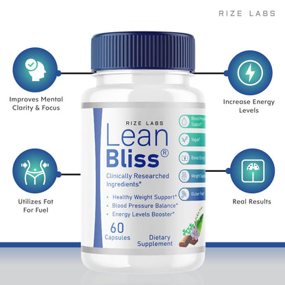 (2 Pack) Lean Bliss Weight Loss Pills, Lean Bliss Fat Burning Formula, LeanBliss Advanced