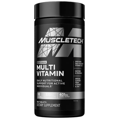 Muscletech Multivitamin for Men & Women Platinum Multivitamin | Vitamin C for Immune