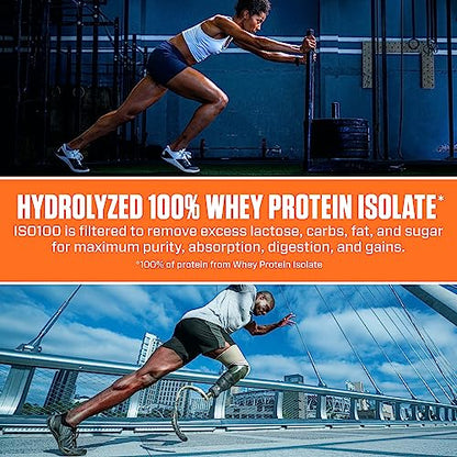 Dymatize ISO100 Hydrolyzed Protein Powder in Dunkin' Mocha Latte Flavor, 100% Whey