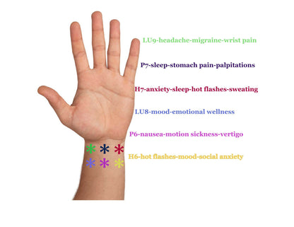 Acupressure Bracelets Stress Relief Rose Oil Infused for Sleep Issues, Menopause, Mood and Pain