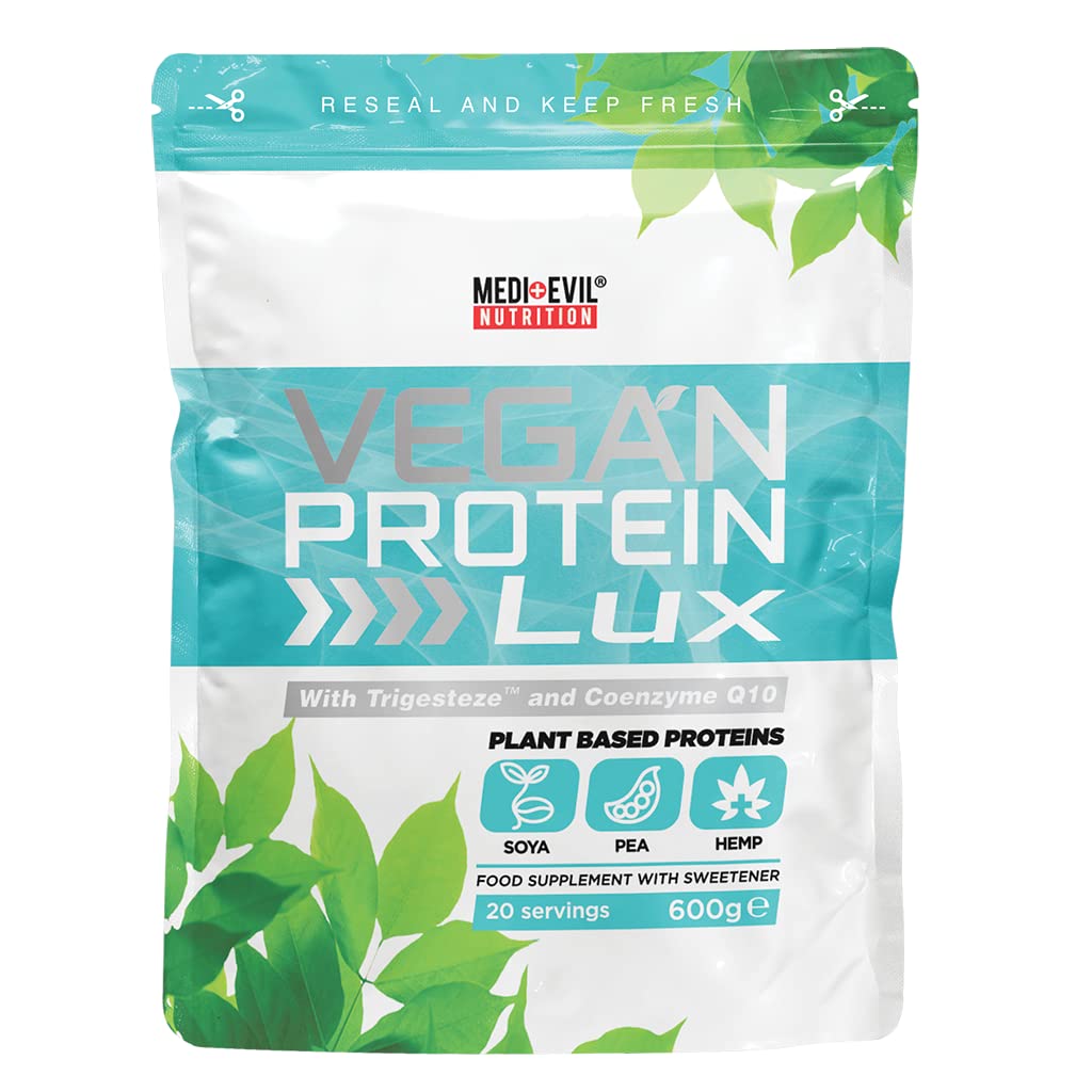 Medi-Evil Nutrition Vegan Protein Powder, Natural Ingredients, Gluten Free and Vegetarian