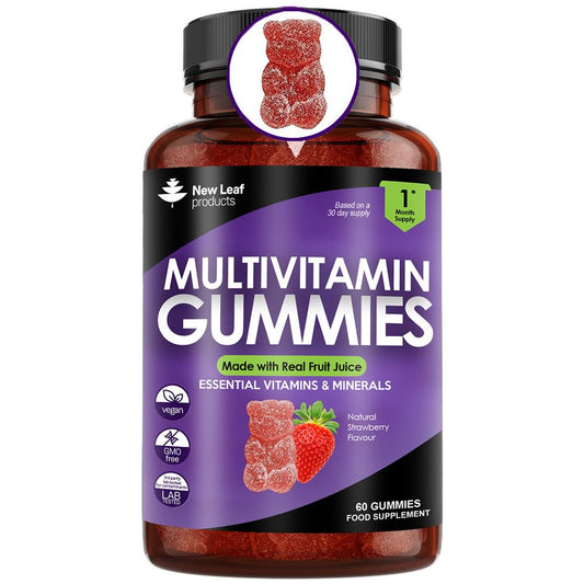 Multivitamin Gummies High Strength for Men Women - Vegetarian +14 Essential Vitamins