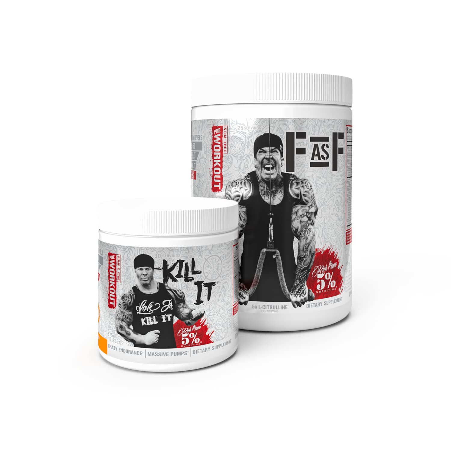 5% Nutrition 2-Stack | Kill It + FasF | Pre-Workout + NO Booster Pre (Select Your Flavors)