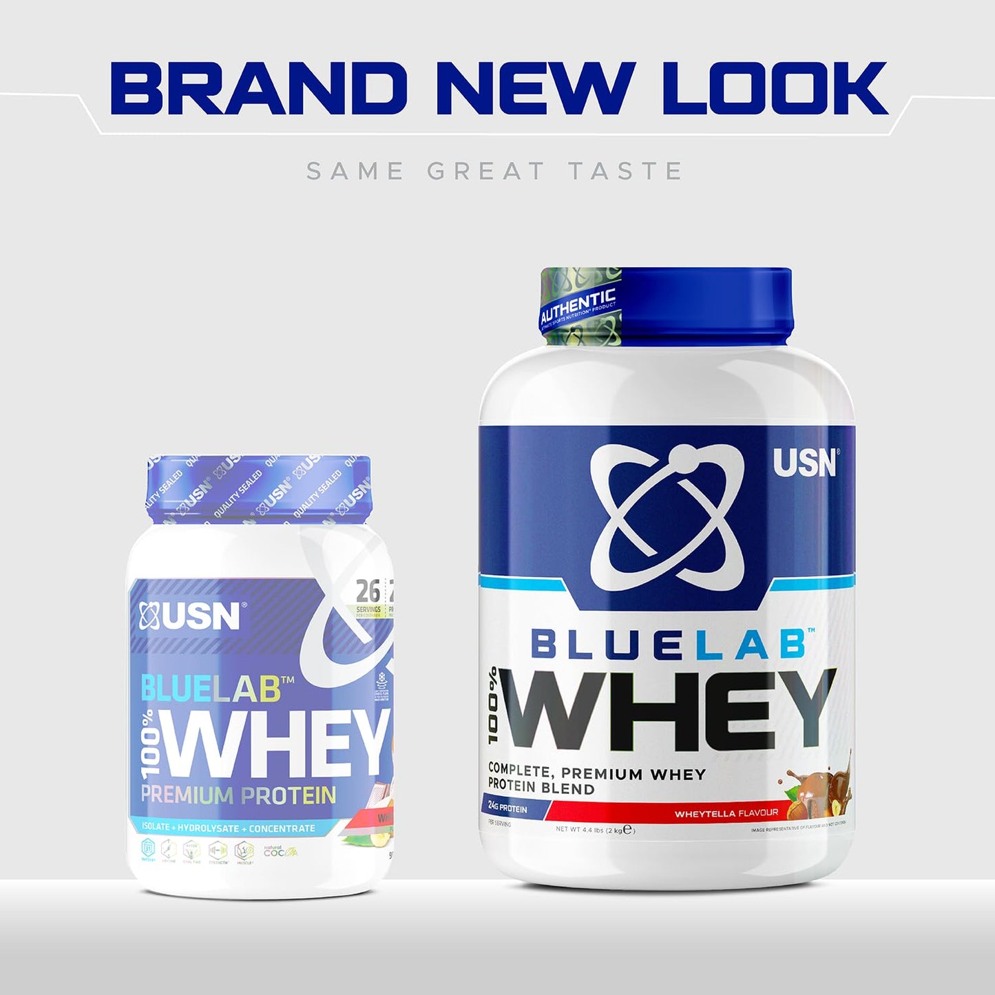 USN Blue Lab Whey Protein Powder: Wheytella - Whey Protein 908g - Post-Workout