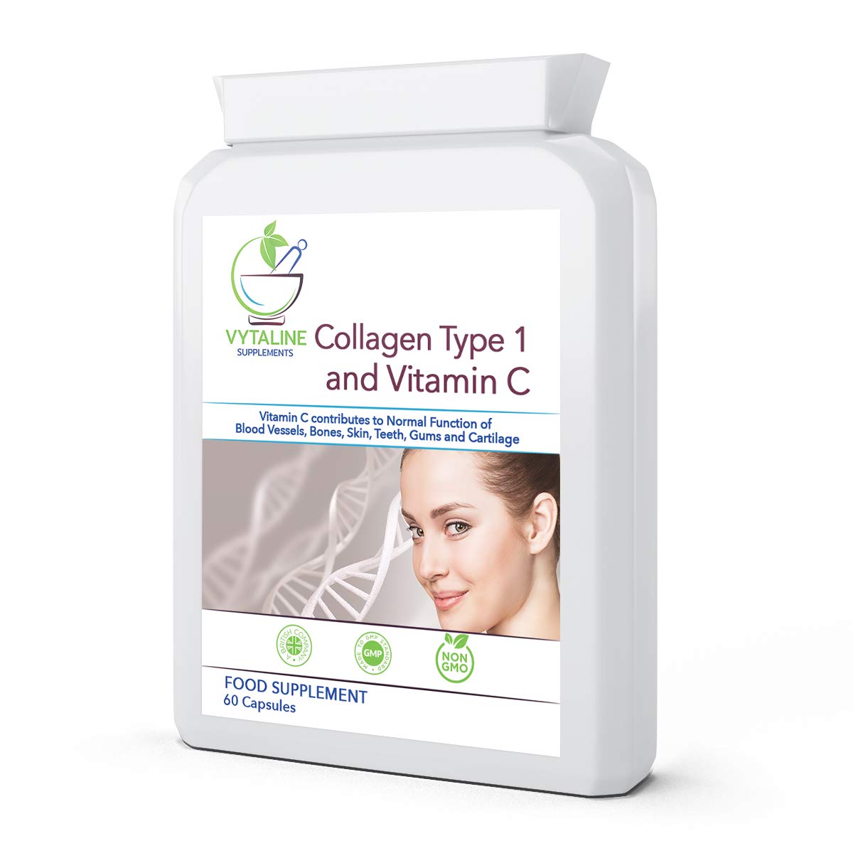 Marine Collagen Supplement for Women with Vitamin C - High Strength 600mg of Pure Hyaluronic