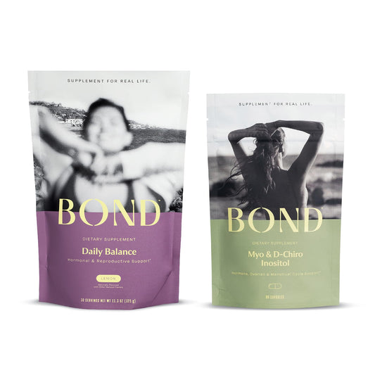 BOND Daily Balance and Myo-Inositol & D-Chiro Inositol Capsules Bundle: Hormone Balance and Healthy