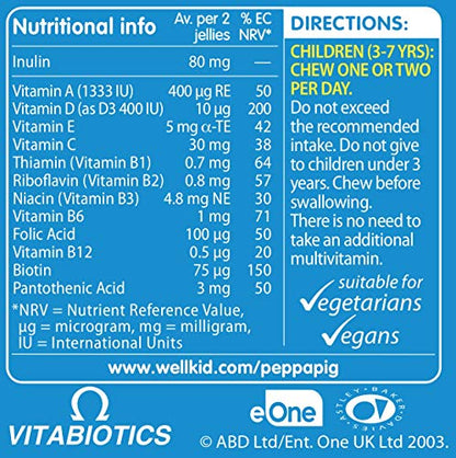 Wellkid Peppa Pig Chewable Gummy Vitamins by Vitabiotics - UK's No. 1 Vitamin Company