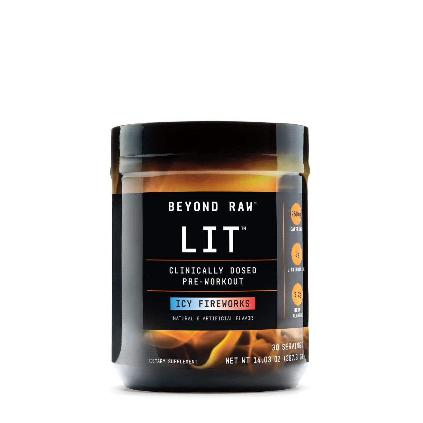 BEYOND RAW LIT | Clinically Dosed Pre-Workout Powder | Contains Caffeine, L-Citrulline