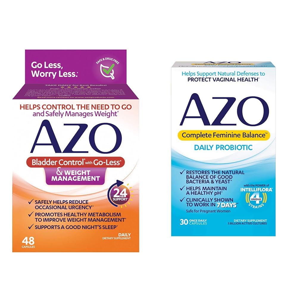 AZO Bladder Control with Go-Less® & Weight Management Dietary Supplement & Complete Feminine