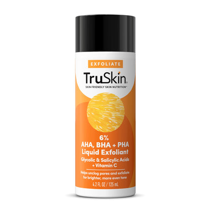 TruSkin BHA Liquid Exfoliant & Toner – PHA AHA BHA Gentle Exfoliator with Salicylic