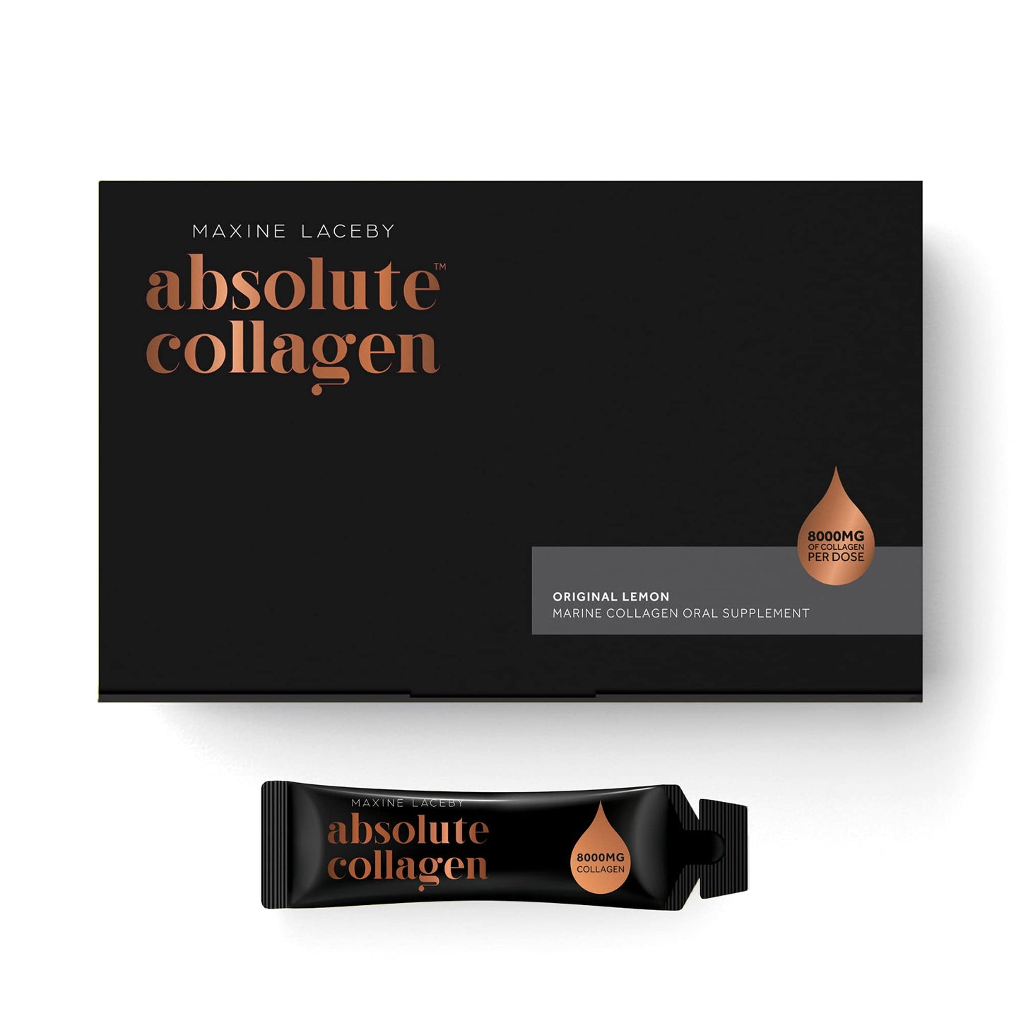 Absolute Collagen Marine Liquid Collagen Supplement for Men - Higher Absorption Than Tablets - 14 x 8000 mg