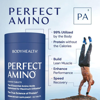 BodyHealth PerfectAmino (150 ct) Easy to Swallow Tablets, Essential Amino Acids Supplement