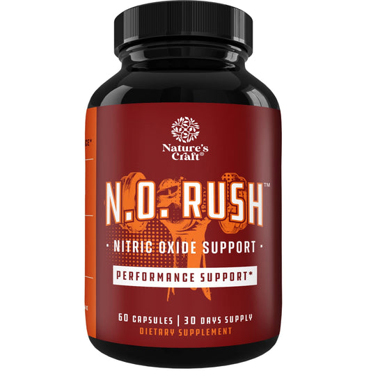 Nitric Oxide Support Pills - Natural Workout Supplement & Exercise Enhancer - Boost Energy