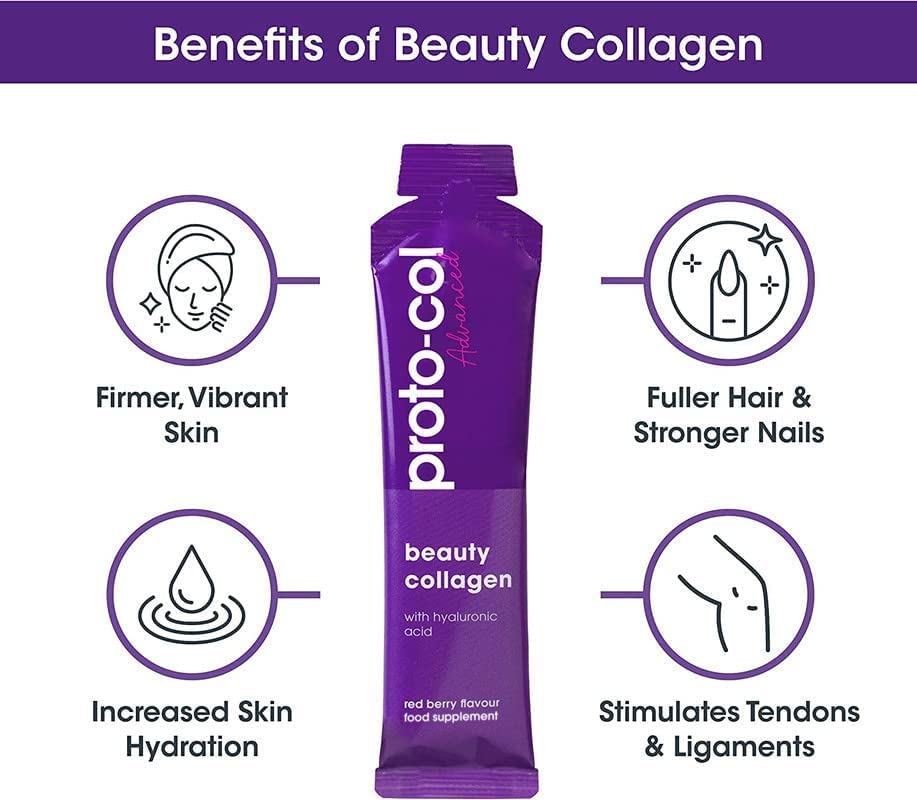 Proto-Col Beauty Collagen Supplements for Women - 10,000mg Bovine Collagen