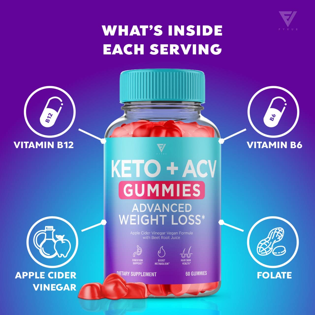 (2 Pack) Keto ACV Gummies Advanced Weight Belly Fat Diet Loss Supplement - ACV Keto