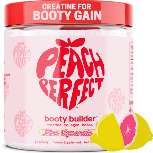 Peach Perfect Creatine for Women Booty Gain, Muscle Builder, Energy Boost, Pink Lemonade