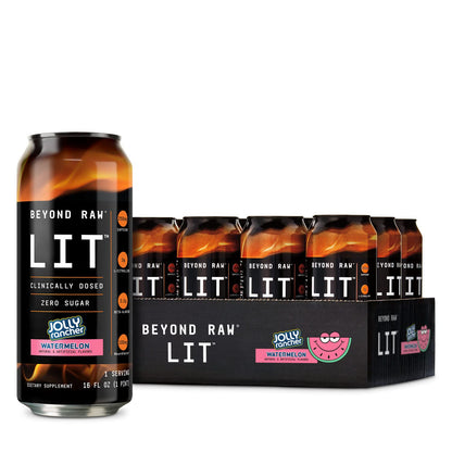 BEYOND RAW LIT On The Go | Ready to Drink Cans | Contains Caffeine, L-Citrulline