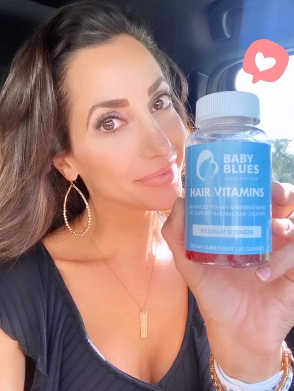 Baby Blues Postpartum Hair Loss Vitamins - Passion Fruit Gummies with Biotin, Collagen