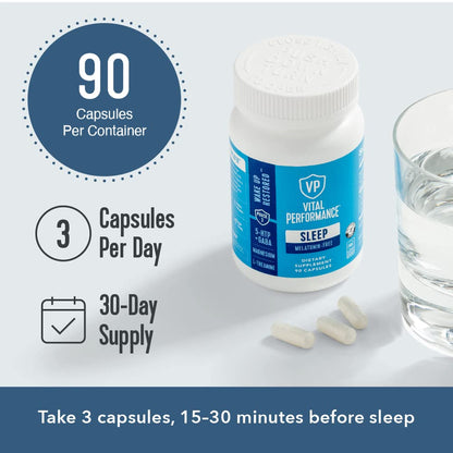 Vital Proteins Performance Sleep Capsules, Melatonin Free Supplement, NSF Certified