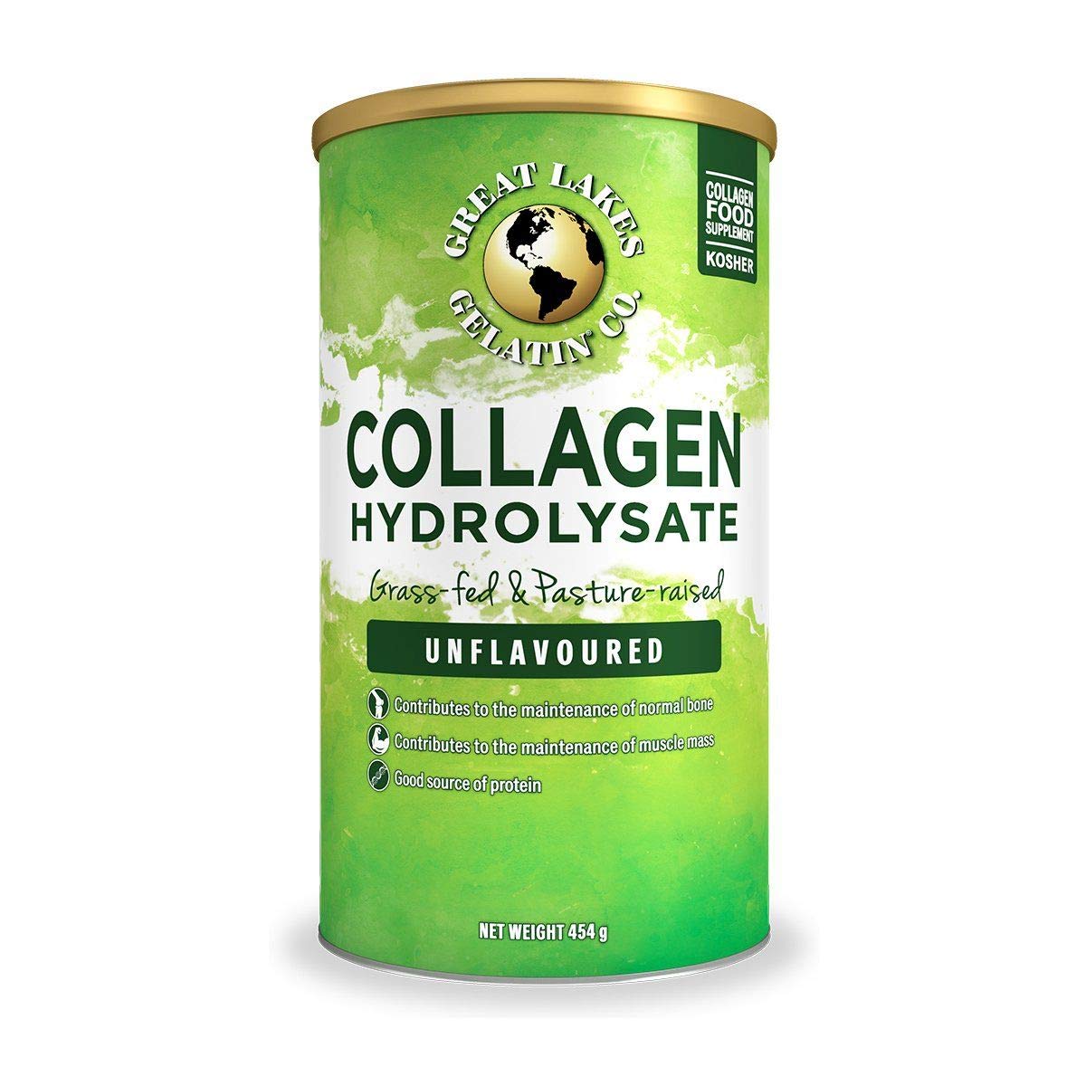 Great Lakes Gelatin Collagen Hydrolysate, Grass-Fed Bovine Hydrolysed Collagen Peptides Protein