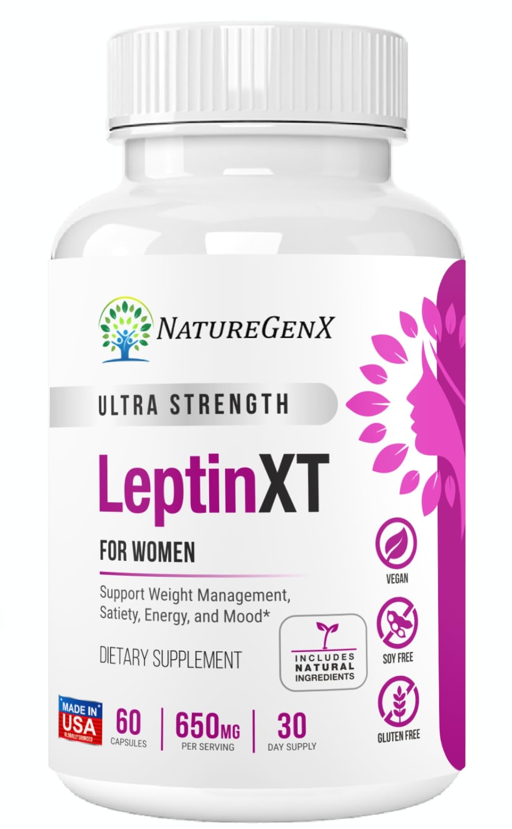 eGenX LeptinXT - Leptin Supplements for Weight Loss for Women - Extra Strength