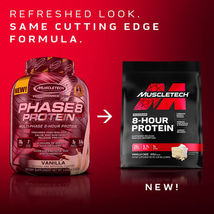 Whey Protein Powder | MuscleTech Phase8 Protein Powder | Whey & Casein