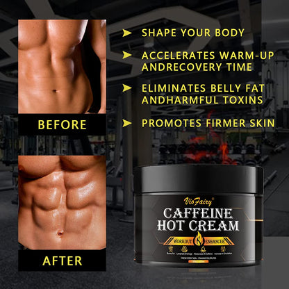 Caffeine Anti Cellulite Hot Cream, Body Sculpting Cellulite Workout Cream