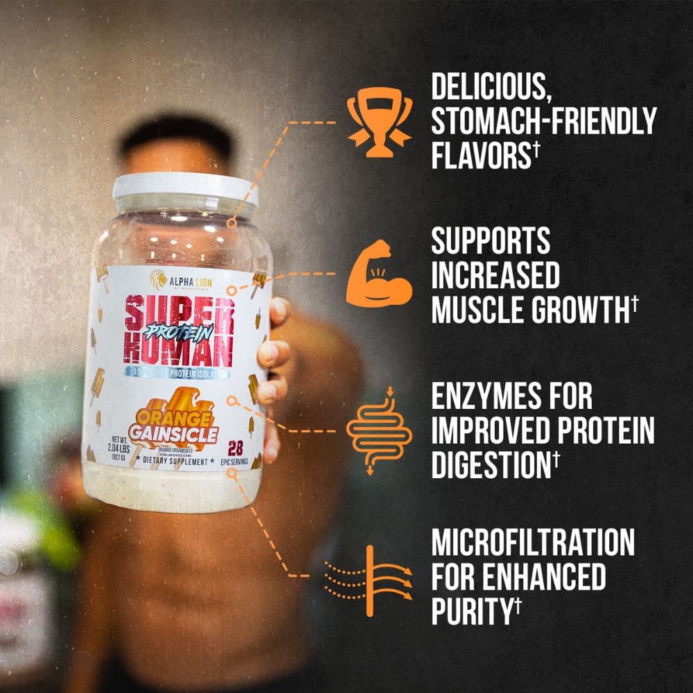 ALPHA LION Superhuman Whey Protein Powder, Great Tasting Pure Whey Protein Isolate