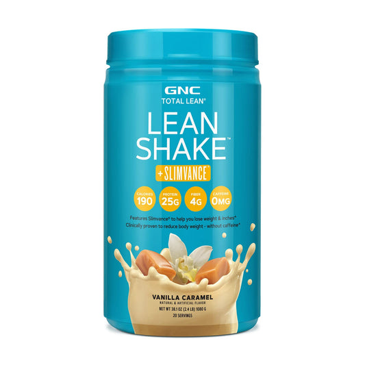 GNC Total Lean Shake + Slimvance | Caffeine Free Protein Powder, Helps Reduce Body 