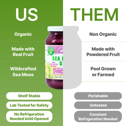 EverSmith Organics - Wildcrafted Irish Sea Moss Gel | Made in USA | Rich in Vitamins