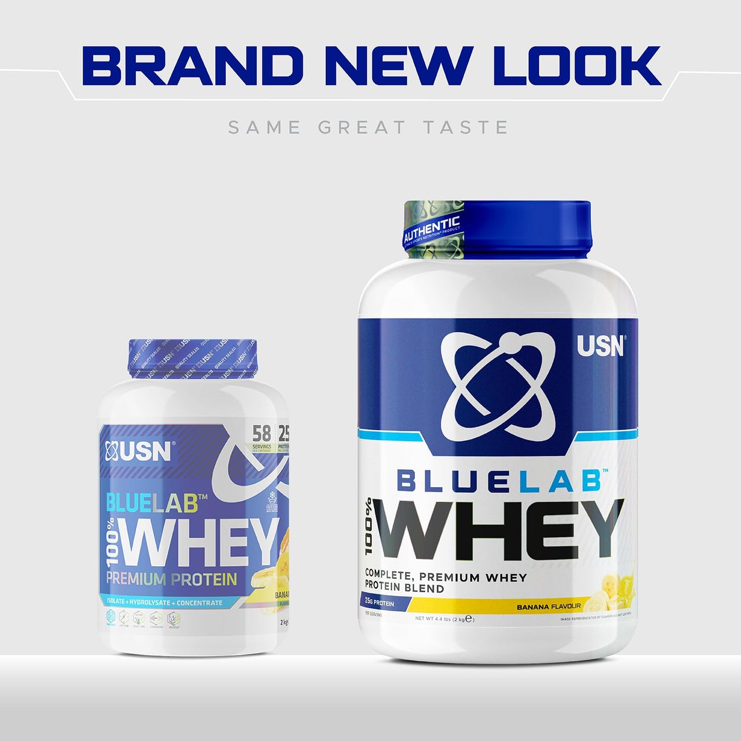 USN Blue Lab Whey Protein Powder: Banana - Whey Protein 908g - Post-Workout