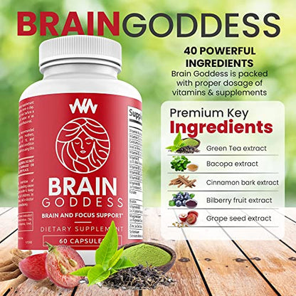 Warped Wellness Womens Brain Supplement and Focus Support | Female Specific Memory