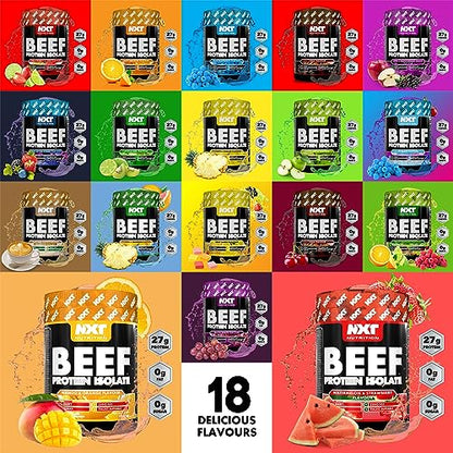 NXT Beef Protein Isolate 540g - High Protein Powder in Natural Amino Acids - Paleo, Keto Friendly