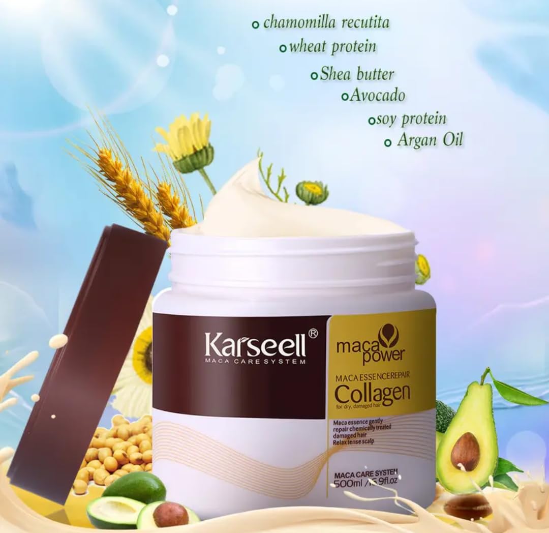 Karseell Dry Damaged Hair Treatment Deep Conditioning Repair Collagen Hair Mask