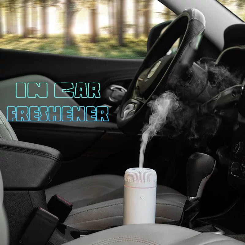 55tech in Car Aroma Diffuser Humidifier with LED Light Colors - Refresh and Relax While Driving USB