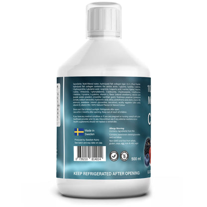 4 Pack Marine Collagen 2.2 Liquid 10000mg Sugar Free Ready to Drink Berry Flavour