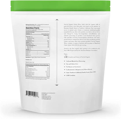 NorCal Organic Classic Whey Protein - 2lbs Bulk | 100% Grass-Fed & Finished