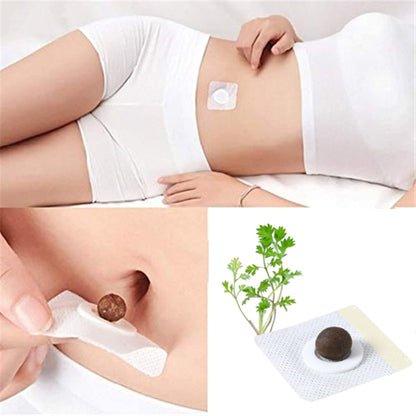 Bubchen Mugwort Belly Patch,30Pcs Natural Wormwood Essence and 30Pcs Belly Sticker