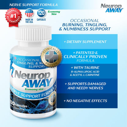 NeuropAWAY Nerve Support Formula, a Patented, Clinically Proven Formula to Strengthen Nerve Health