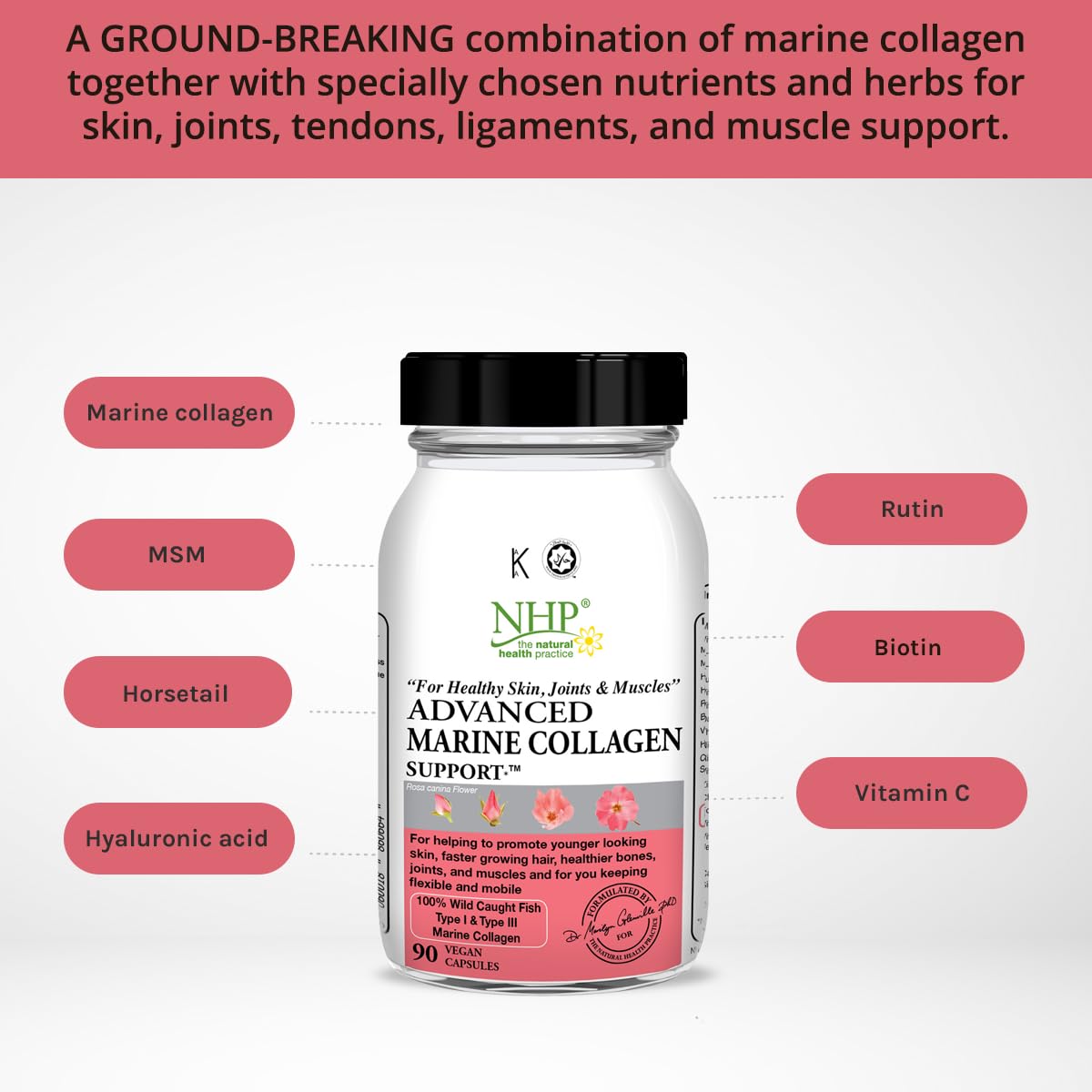 Advanced Marine Collagen Support, specifically Designed to Support Skin