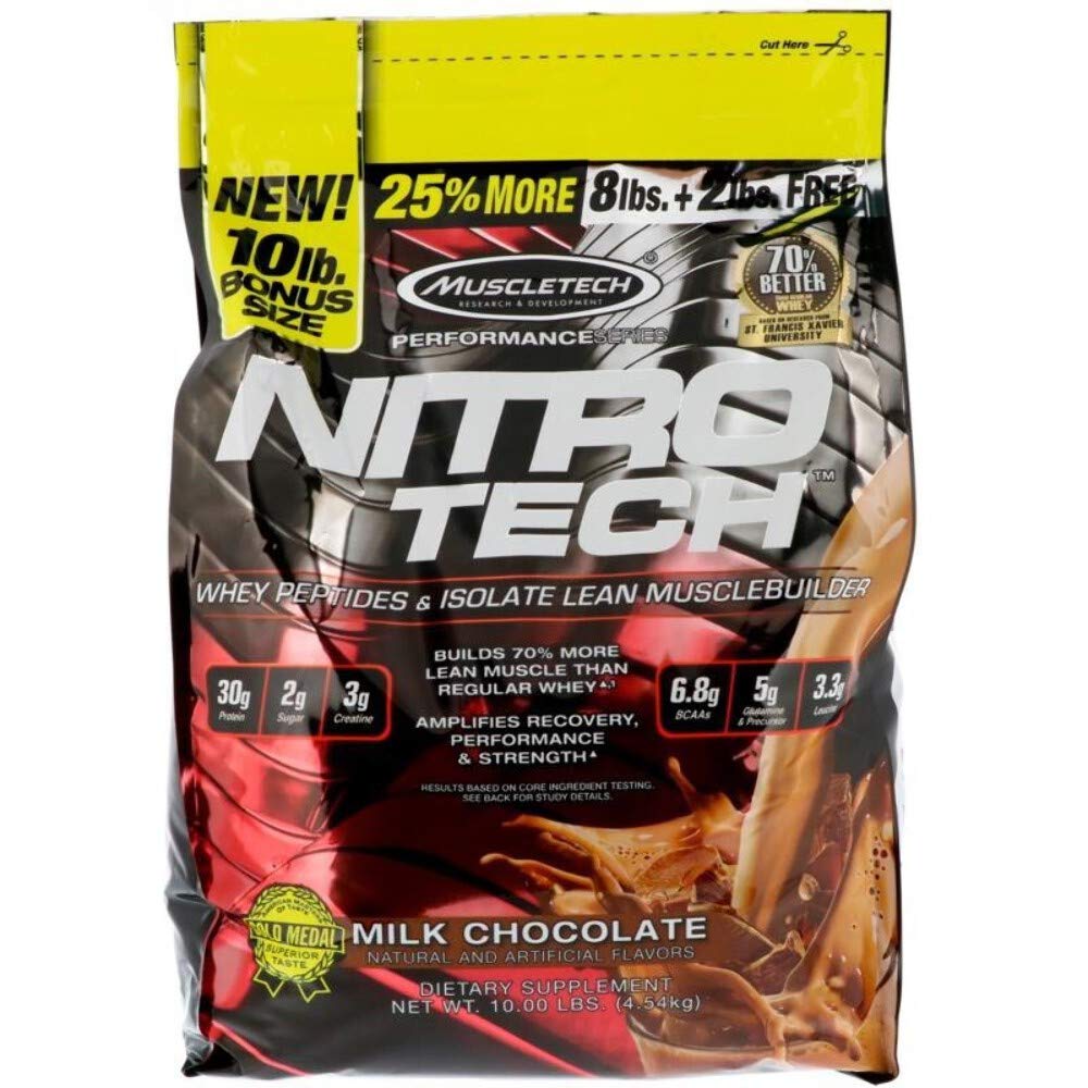 MuscleTech Nitro-Tech Whey Protein Powder Isolate & Peptides | Protein