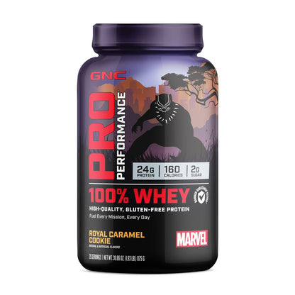 GNC Pro Performance 100% Whey - Marvel: Royal Caramel Cookie - 25 Servings