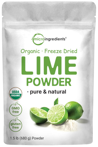 Organic Lime Powder, 1.5lbs | 100% Natural Fruit Powder | Freeze Dried Limes Source