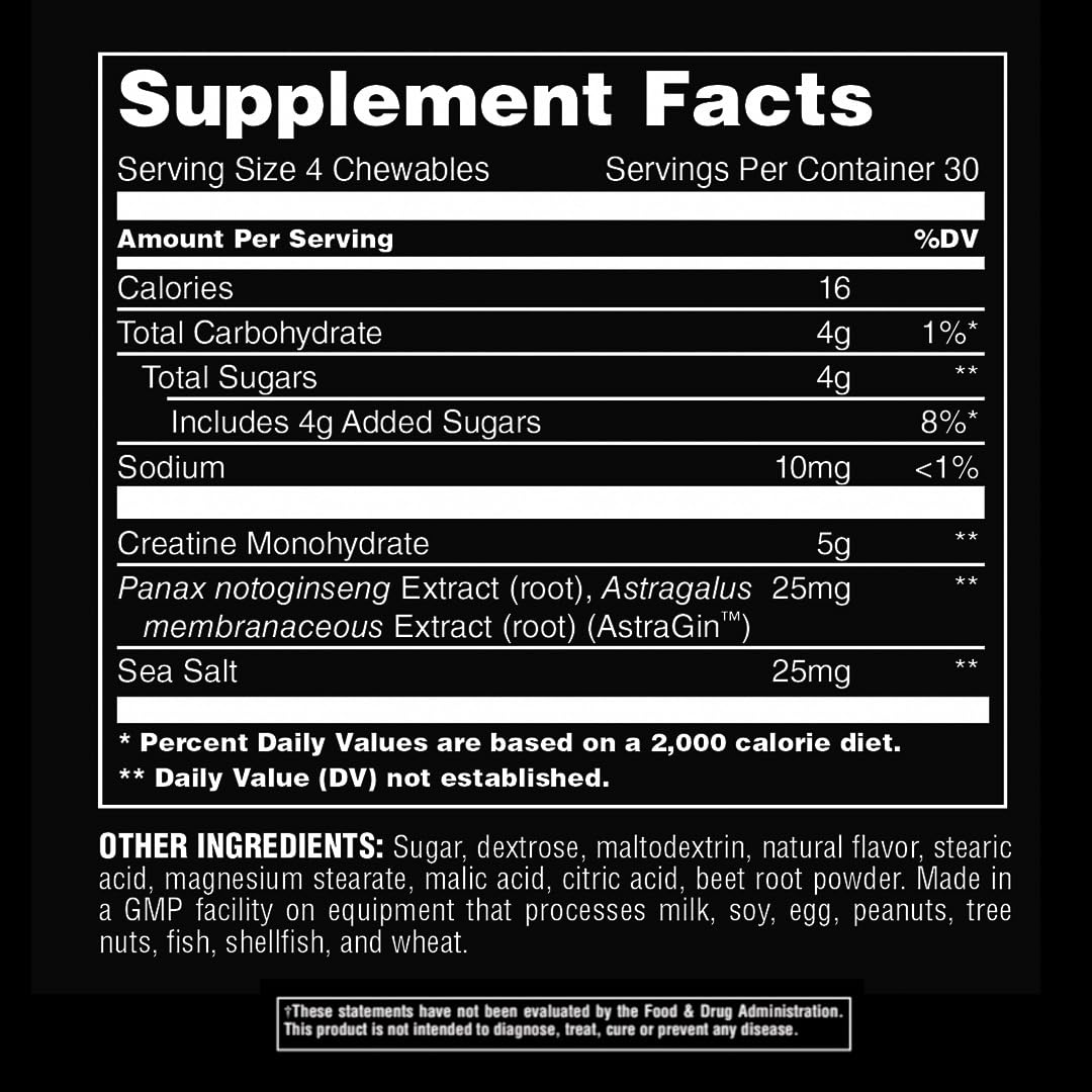 Animal Creatine Chews Tablets - Enhanced Creatine Monohydrate with AstraGin